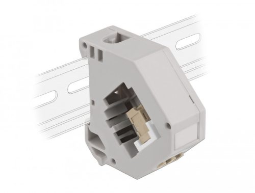 Delock Lila DIN sín adapter Keystone LC Duplex bézs (87193)