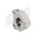Delock Lila DIN sín adapter Keystone LC Duplex bézs (87193)
