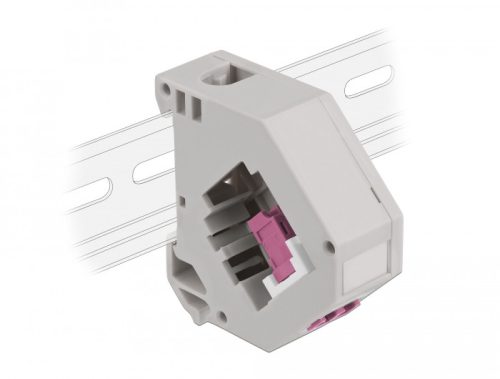 Delock Lila DIN sín adapter Keystone LC Duplex anyával (87195)