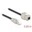 Delock Kábel RJ45 dugasz terepen szerelhető Keystone Module RJ45 aljzathoz Cat.6A 25 cm (87203)
