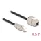 Delock Kábel RJ45 dugasz terepen szerelhető Keystone Module RJ45 aljzathoz Cat.6A 50 cm (87204)