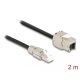 Delock Kábel RJ45 dugasz terepen szerelhető Keystone Modul RJ45 aljzathoz Cat.6A 2 m