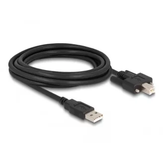   Delock Kábel USB 2.0 A-Típusú dugó - B-Típusú dugó csavarokkal ellátott 3 m (87215)