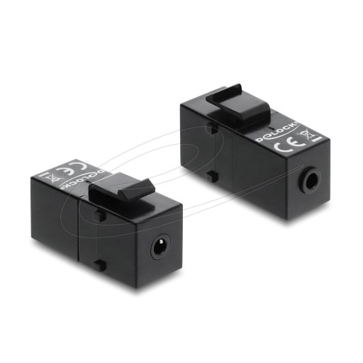 Delock Keystone Module sztereo jack anya 3,5 mm 4 tűs - sztereo jack anya 3,5 mm 4 tűs, fekete (87233)