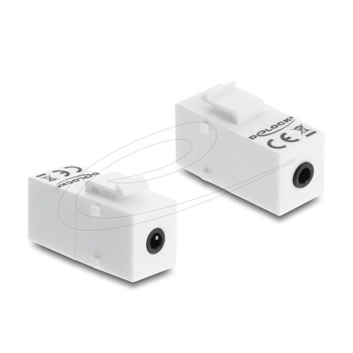 Delock Keystone Module sztereo jack anya 3,5 mm 4 tűs - sztereo jack anya 3,5 mm 4 tűs, fehér (87234)