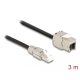 Delock Kábel RJ45 dugasz terepen szerelhető Keystone Modul RJ45 aljzathoz Cat.6A 3 m