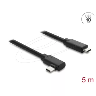   Delock Aktív optikai USB kábel 10 Gbps USB Type-C  csatlakozó, döntött kivitel, 5 m (87240)
