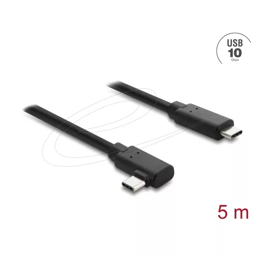Delock Aktív optikai USB kábel 10 Gbps USB Type-C  csatlakozó, döntött kivitel, 5 m (87240)