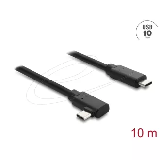   Delock Aktív optikai USB kábel 10 Gbps USB Type-C  csatlakozó, döntött kivitel, 10 m (87242)