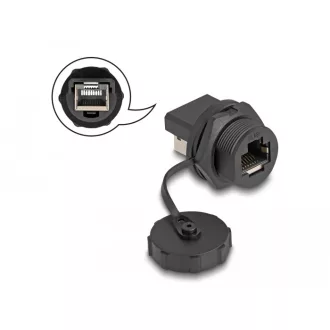   Delock RJ45 Cat.6A toldó védő kupakkal beépített installáláshoz IP67 por- és vízhatlan (87251)