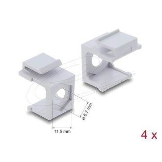   Delock Keystone fehér borító 7 mm-es lyukkal, 4 db. (87609)