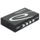 Delock 4 portos manuális USB 2.0 kapcsoló (87634)