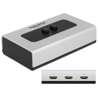 Delock 2 portos manuális, HDMI-kapcsoló (87663)