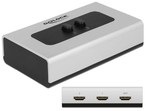 Delock 2 portos manuális, HDMI-kapcsoló