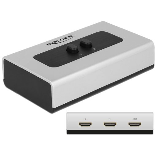 Delock 2 portos manuális, HDMI-kapcsoló (87663)