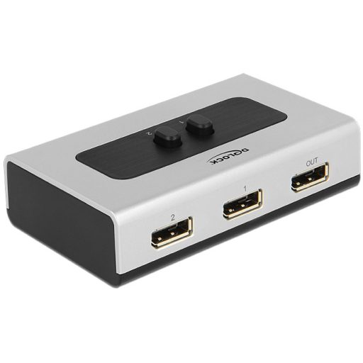 Delock 2 portos manuális, Displayport 1.1-kapcsoló (87668)