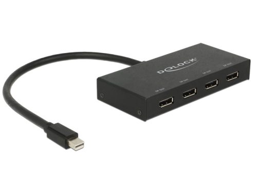 Delock Displayport 1.2-es elosztó 1 x mini Displayport-bemenet > 4 x Displayport-kimenet 4K