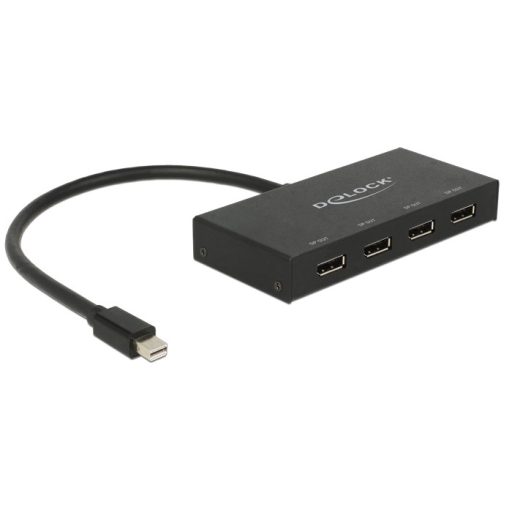 Delock Displayport 1.2-es elosztó 1 x mini Displayport-bemenet > 4 x Displayport-kimenet 4K (87693)