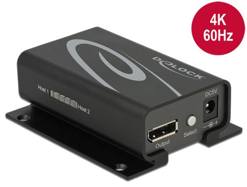 Delock Displayport 1.2 kapcsoló 2 x Displayport-bemenet > 1 x Displayport-kimenet 4K