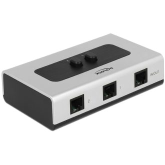   Delock 2 portos manuális, kétirányú RJ11-kapcsoló (87698)