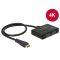 Delock HDMI UHD-es elosztó 1 x HDMI-bemenet > 2 x HDMI-kimenet 4K (87700)