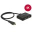 Delock HDMI UHD-es elosztó 1 x HDMI-bemenet > 2 x HDMI-kimenet 4K (87700)