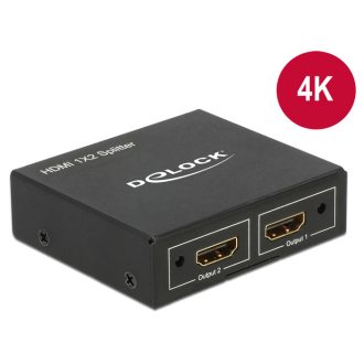   Delock HDMI-elosztó, 1 x HDMI-bemenet > 2 x HDMI-kimenet, 4K (87701)