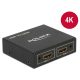 Delock HDMI-elosztó, 1 x HDMI-bemenet > 2 x HDMI-kimenet, 4K (87701)