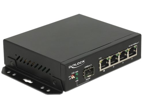 Delock Gigabit Ethernet-kapcsoló, 4 port + 1 SFP (87704)