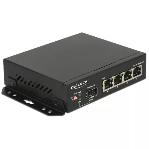 Delock Gigabit Ethernet-kapcsoló, 4 port + 1 SFP (87704)