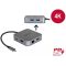 Delock USB Type-C  dokkoló állomás mobil eszközökhöz 4K - HDMI / Hub / LAN / PD 3.0 LED jelzővel (87742)