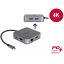 Delock USB Type-C  dokkoló állomás mobil eszközökhöz 4K - HDMI / Hub / LAN / PD 3.0 LED jelzővel (87742)