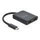 Delock Elosztó USB Type-C  csatlakozóval (DP alternatív mód támogatás)   2 db. DisplayPort MST / VXP