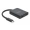 Delock Elosztó USB Type-C  csatlakozóval (DP alternatív mód támogatás)   2 db. HDMI MST / VXP (87755)