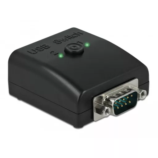 Delock RS-232 váltó és megosztó 1 db. soros DB9   2 db. Kétirányú B-típusú USB 2.0 (87756)