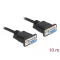 Delock Soros RS-232 D-Sub 9 kábel anya - anya null modem vékony csatlakozó kerettel - CTS / RTS auto (87783)