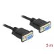 Delock Soros RS-232 D-Sub 9 kábel anya - anya null modem vékony csatlakozó kerettel - CTS / RTS auto (87784)