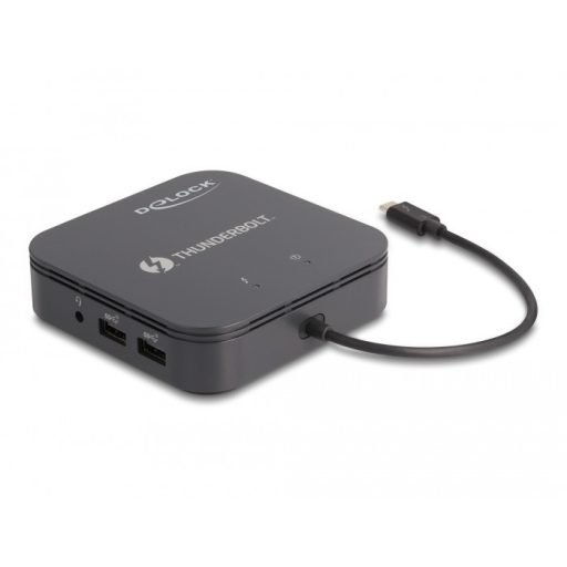 Delock Thunderbolt  3 Mini-dokkoló állomás 8K - DisplayPort / HDMI / USB / LAN / Audio / PD 3.0 (87789)