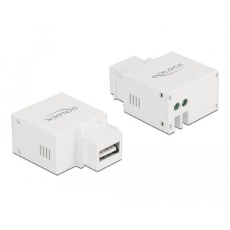   Delock 2,1 A-s, fehér, A-típusú USB töltő portos Keystone modul (87791)