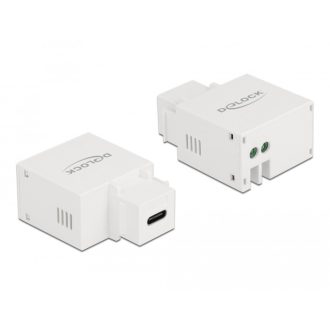   Delock 2,1 A-s, fehér, USB Type-C  töltő portos Keystone modul (87792)