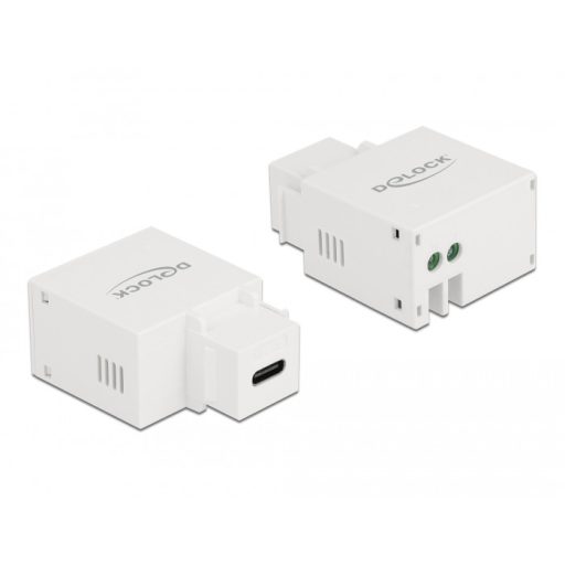 Delock 2,1 A-s, fehér, USB Type-C  töltő portos Keystone modul (87792)