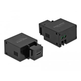   Delock 2,1 A-s, fekete, USB Type-C  töltő portos Keystone modul (87793)