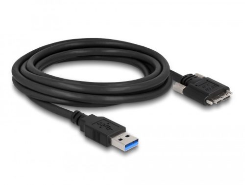 Delock Kábel USB 3.0 A-Típusú dugó - Micro-B Típusú dugó csavarokkal ellátott 2 m