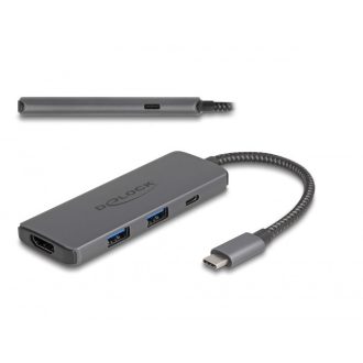   Delock USB Type-C  dokkolóállomás 8K - HDMI / USB / PD 3.0 100 W (87804)