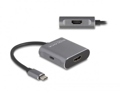 Delock USB Type-C  elosztó (DP Alt Mode) - 2 x HDMI MST USB Type-C  PD-vel (87805)