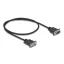 Delock D-Sub9-es, RS-232 soros kábel, anya-apa, 0,5 m (87819)