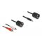 Delock Sztereo Audio bővítő RJ45 anya   3,5 mm sztereo jack apa és RJ45 anya - 2 db. RCA apa Cat.5 akár 50 m 2 db-os szett (87859)