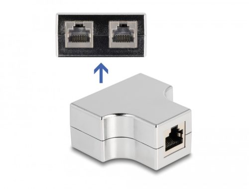 Delock RJ45 Splitter / T Adapter 1 db. RJ45 anya - 2 db. RJ45 anya Cat.5e STP (87860)