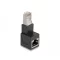 Delock RJ45 apa - RJ45 anya adapter Cat.6A 90  fokos szögben lefelé hajlítva (87862)