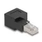 Delock RJ45 apa - RJ45 anya adapter Cat.6A 90  fokos szögben jobbra hajlítva (87864)